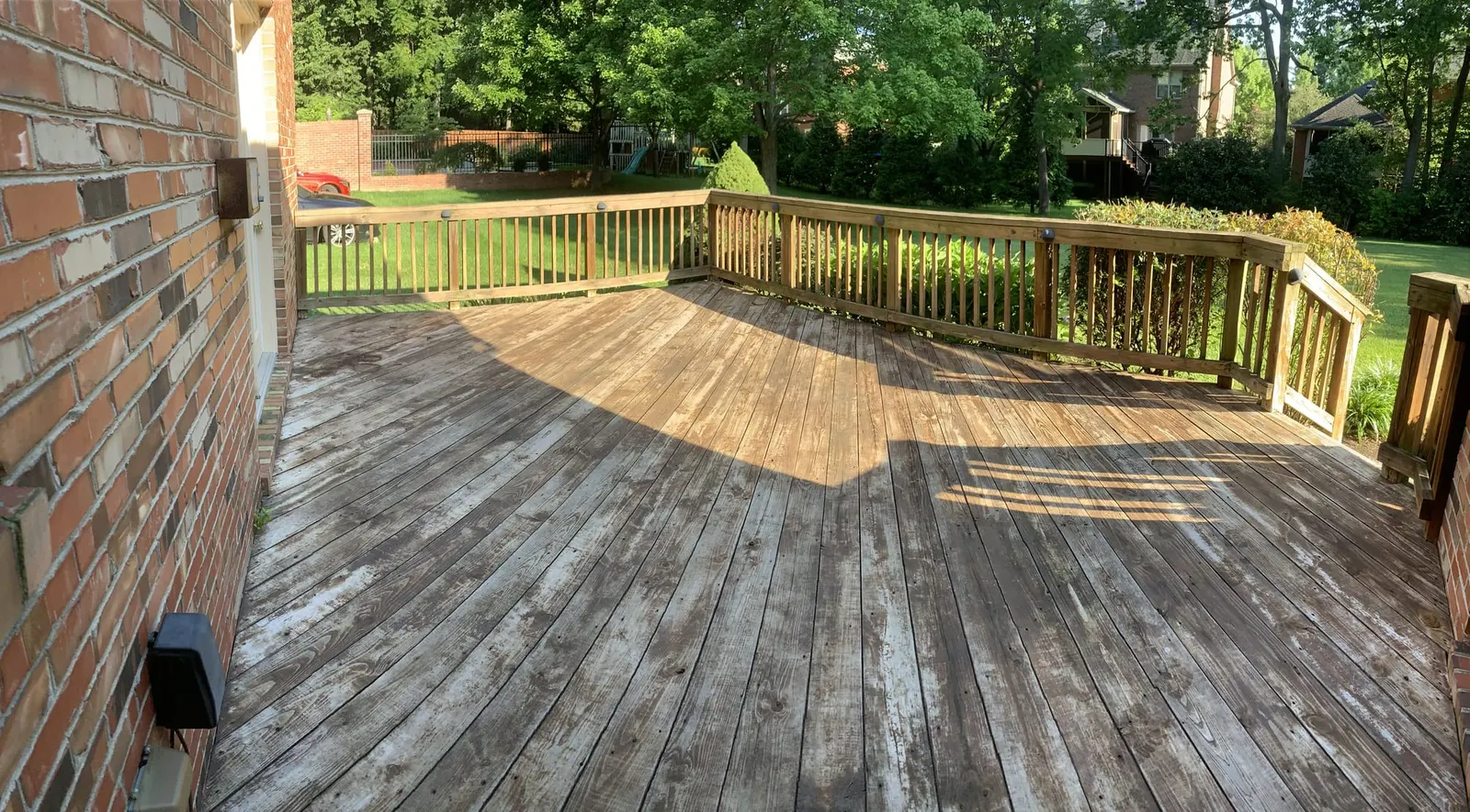 Before: backyard before deck build